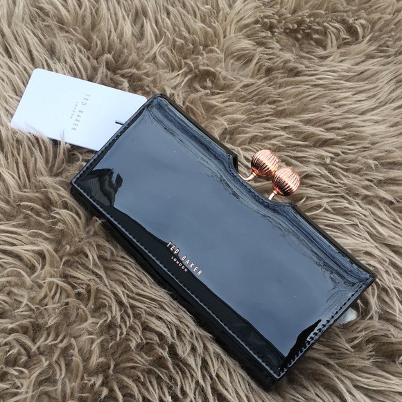 Ted Baker London Handbags - NWT Ted Baker bobble patent leather black wallet